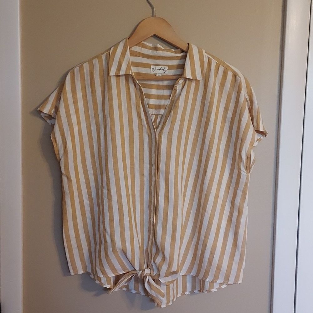 Wonderly Linen Dolman Top Sleeveless - Picture 2 of 7
